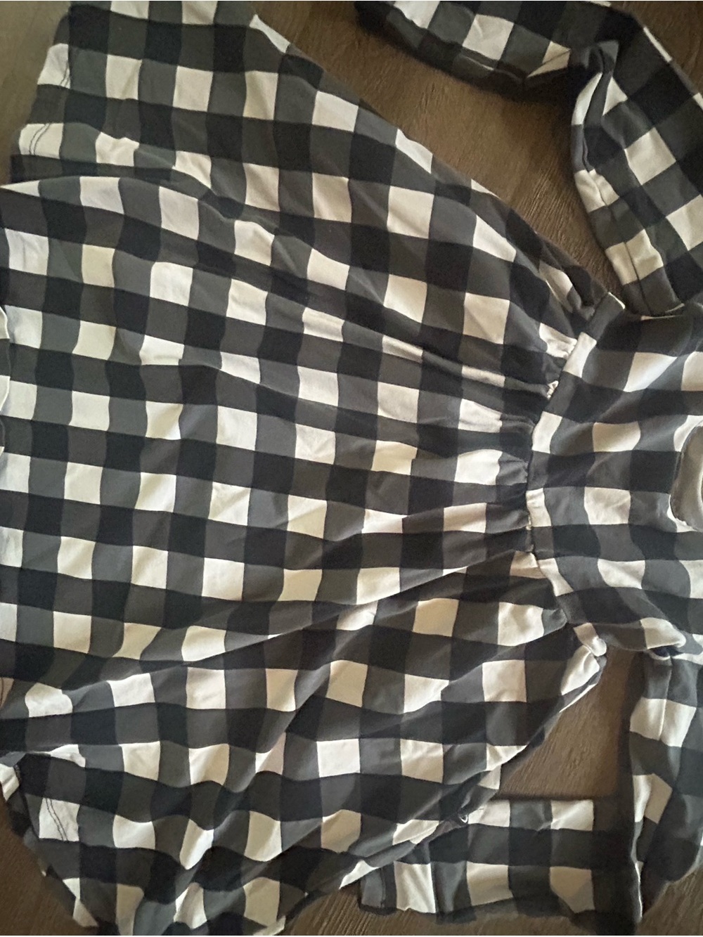 Hanna Andersson Black and White Gingham Long-Sleeve Dress - Picture 2 of 2